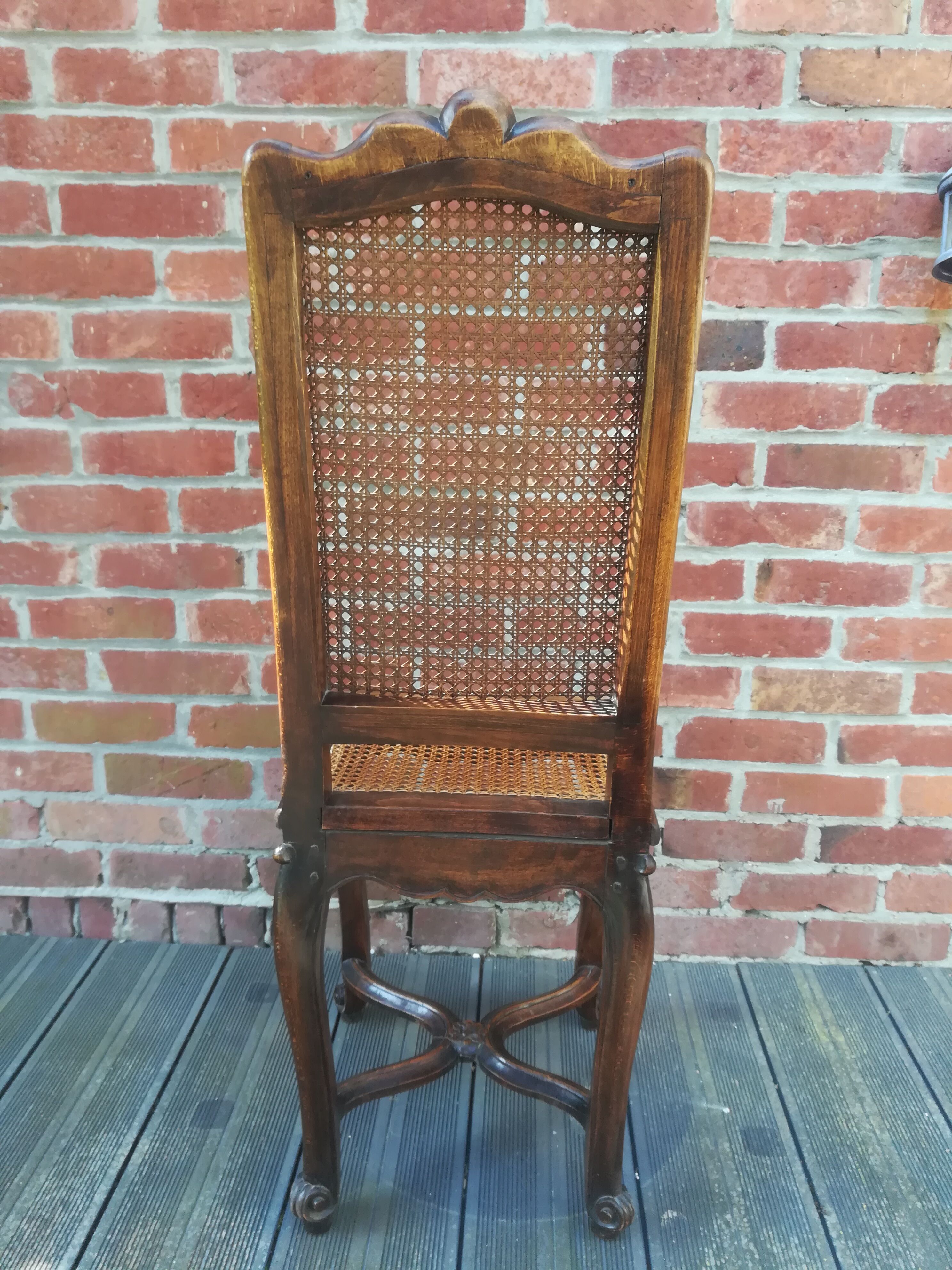Louis XV style cane chair in beech