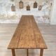 Solid wood workshop table with straight legs.