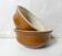 2 vintage glazed stoneware oven dishes