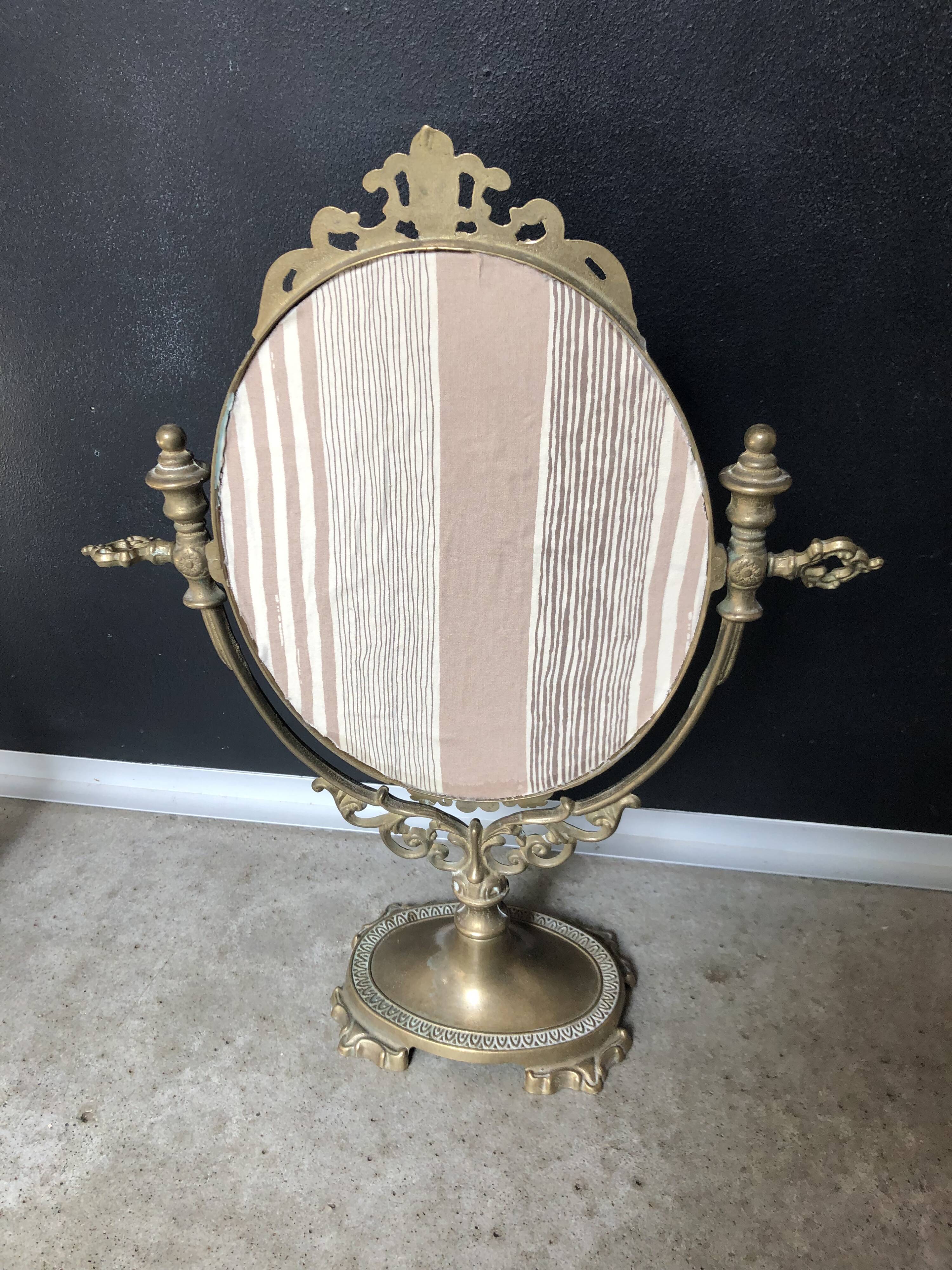 Bronze swivel mirror   30x38cm