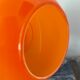 Vintage pendant lamp in electrified orange opaline to nine