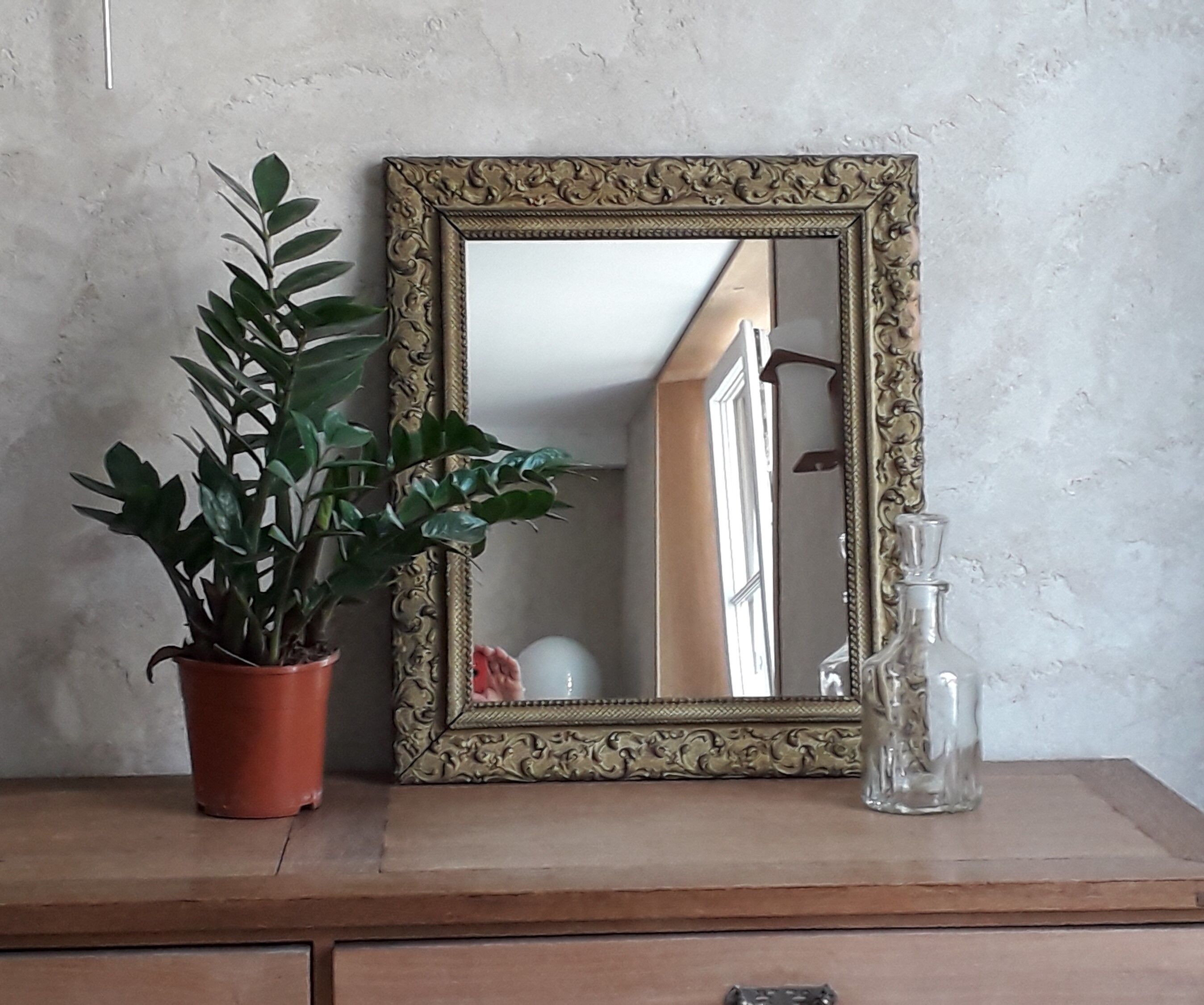 Mirror old gilded frame