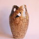 Freeform open worked vase by "Les potiers d'Accolay", France 1970s.