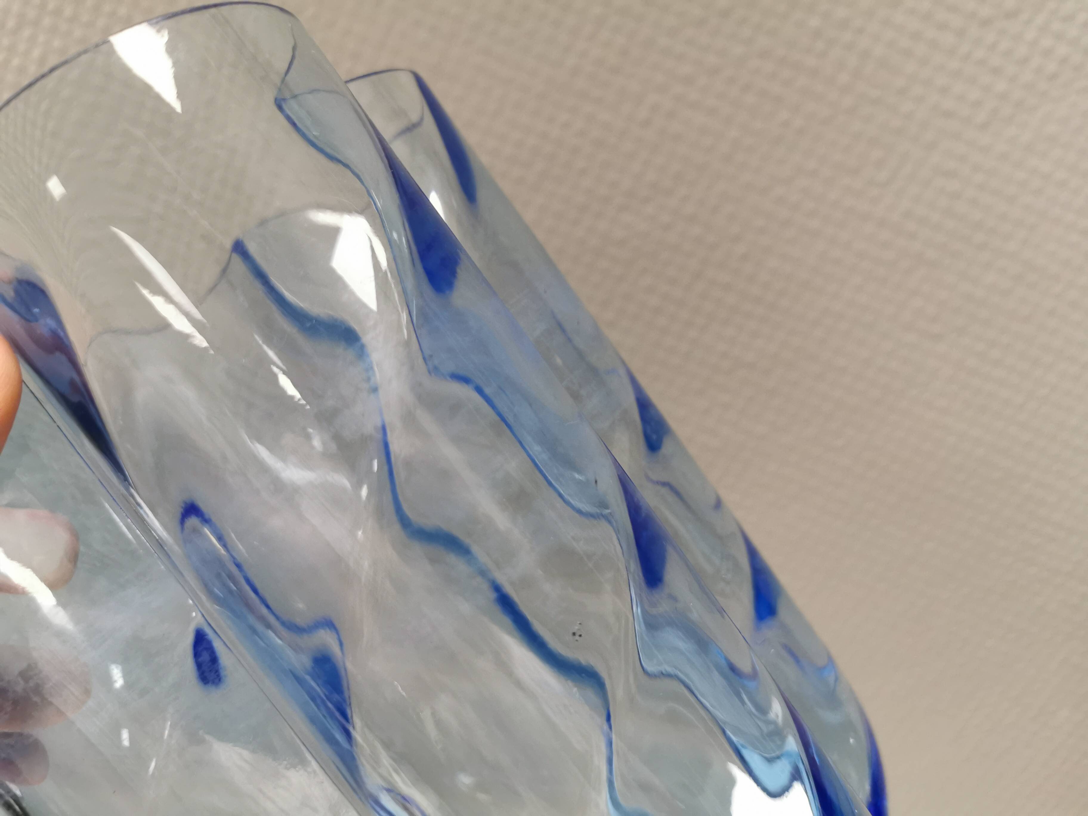 Grand vase en verre d'Anna Ehrner pour Kosta Boda Suède, années 1980.