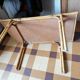 Coffee table bamboo rattan ceramic decollee 1960 70