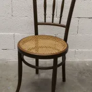 Bistro Chair Fischel 1930 Curved Wood Caning