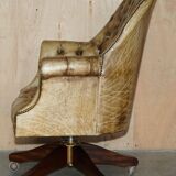 Chesterfield executive armchair in aniline leather