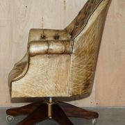 Chesterfield executive armchair in aniline leather