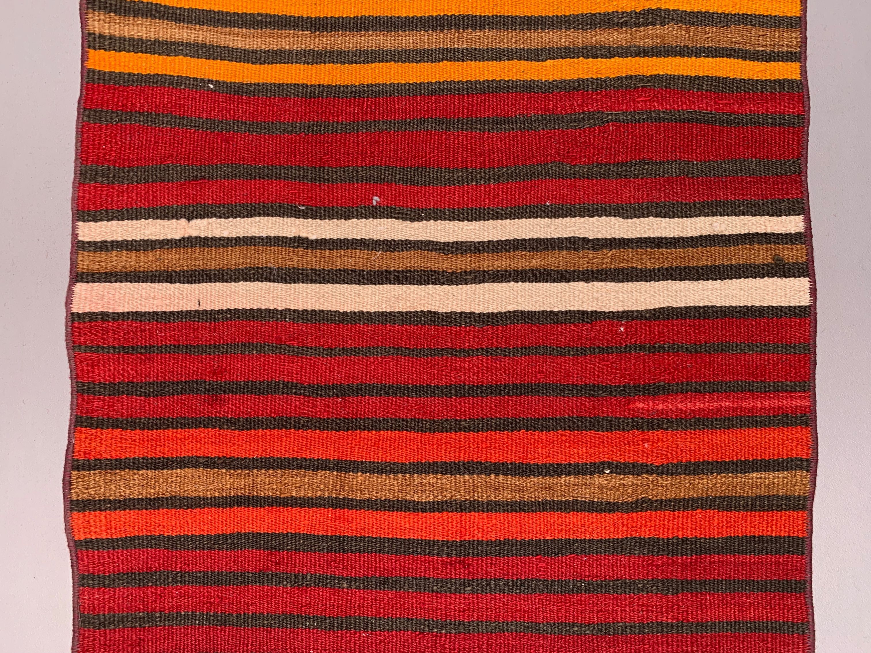 Old Turkish narrow Kilim Runner 324x57 cm shabby chic, vintage kelim