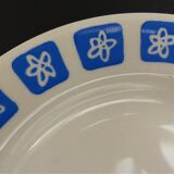 Vintage blue earthenware plates 1950 1960