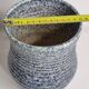 Speckled blue glazed stoneware vase – signed Accolay – 20 cm