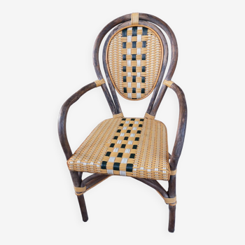 Chaise bambou et scoubidou