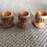 Series of 6 wooden coquetiers