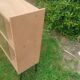 Vintage antique display shelf with Scandinavian tapered legs.
