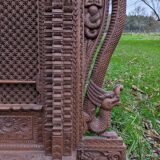 Vintage Wooden Newari Window From Nepal