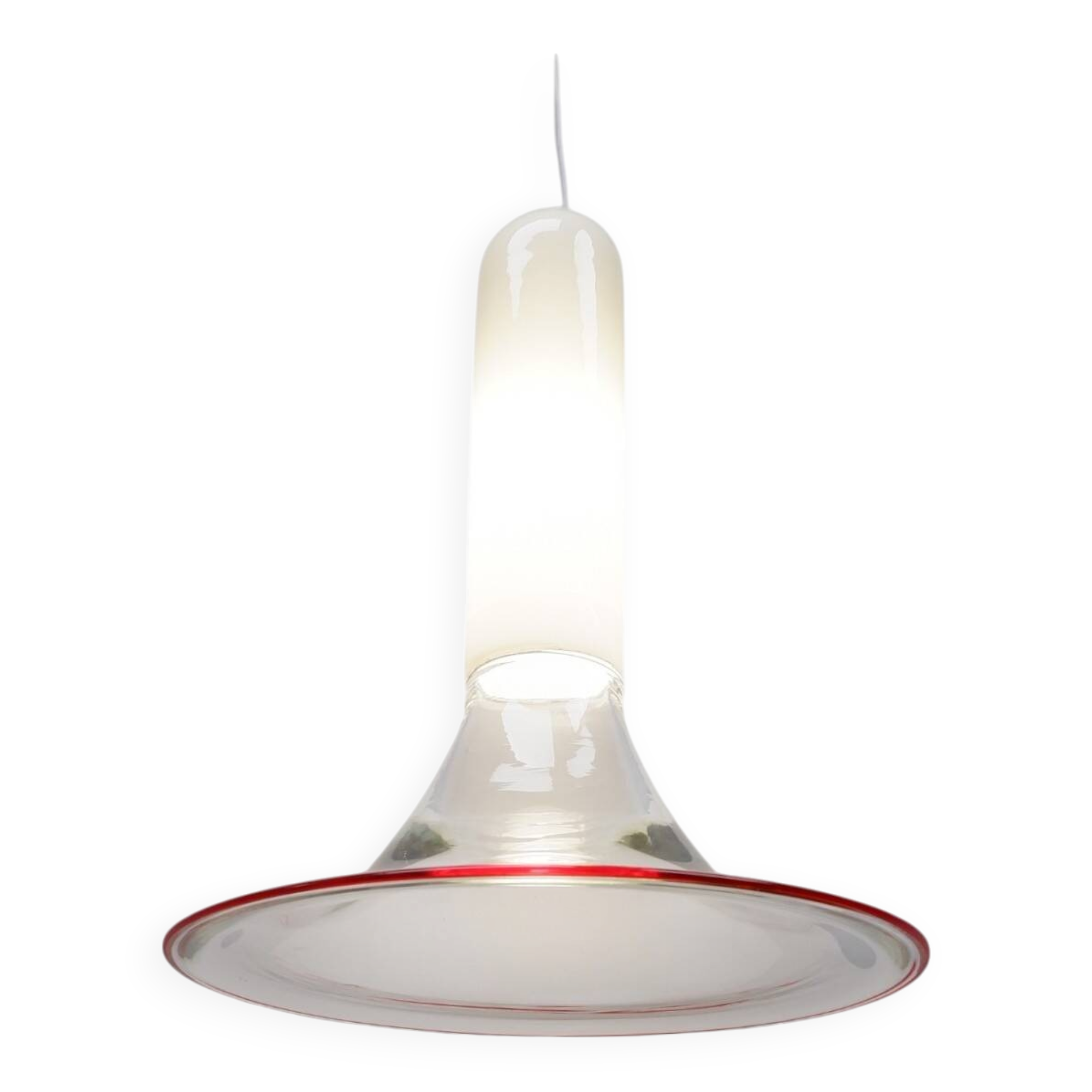 Murano glass hanging lamp for Leucos Italy, 1970s