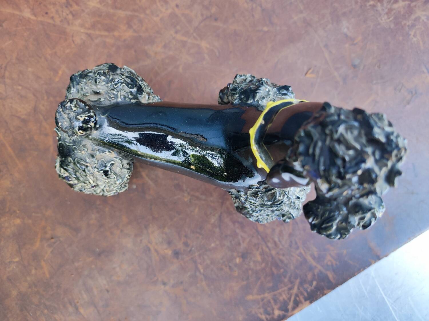 Groomed Poodle in Iridescent Ceramic, 1950