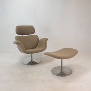 Big Tulip Chair and Ottoman by Pierre Paulin for Artifort, 1980s