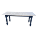 Wood and black farmhouse table