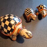Traditional Berber ceramic turtle family