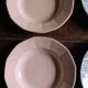 A set of 6 deep plates Fécamp Choisy le Roi Terre de Fer Rose Digoin.