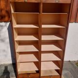 Double curtain filing cabinet