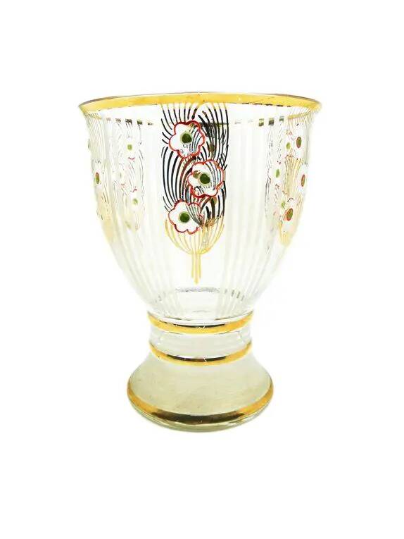Mid-century modern vase, glass, Kamenický Šenov, Czechoslovakia, 1950s