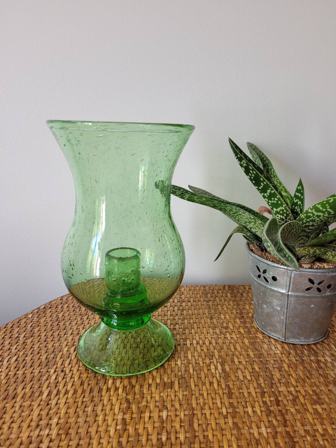 Biot bubble glass candle holder