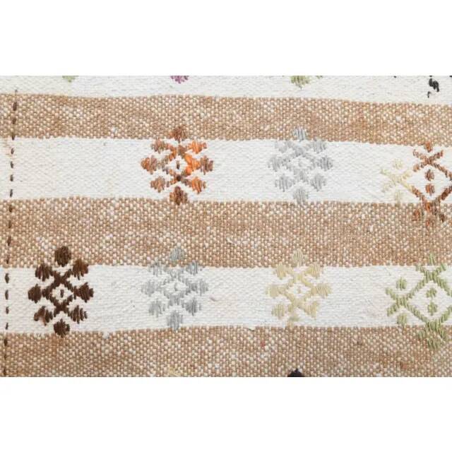 Vintage Turkish Oushak Handmade Wool Cotton Small Kilim Runner Rug 52x104