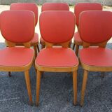 Set of 6 chairs Bistro vintage 60s