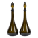 Pair of vintage tinted glass carafes – elegant silhouette – May spirit