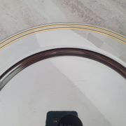 Alessi Ettore Sottsass / Serving plate in stainless steel 18/10 and gold NG5100