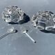 Pair of crystal salerons by daum tableware
