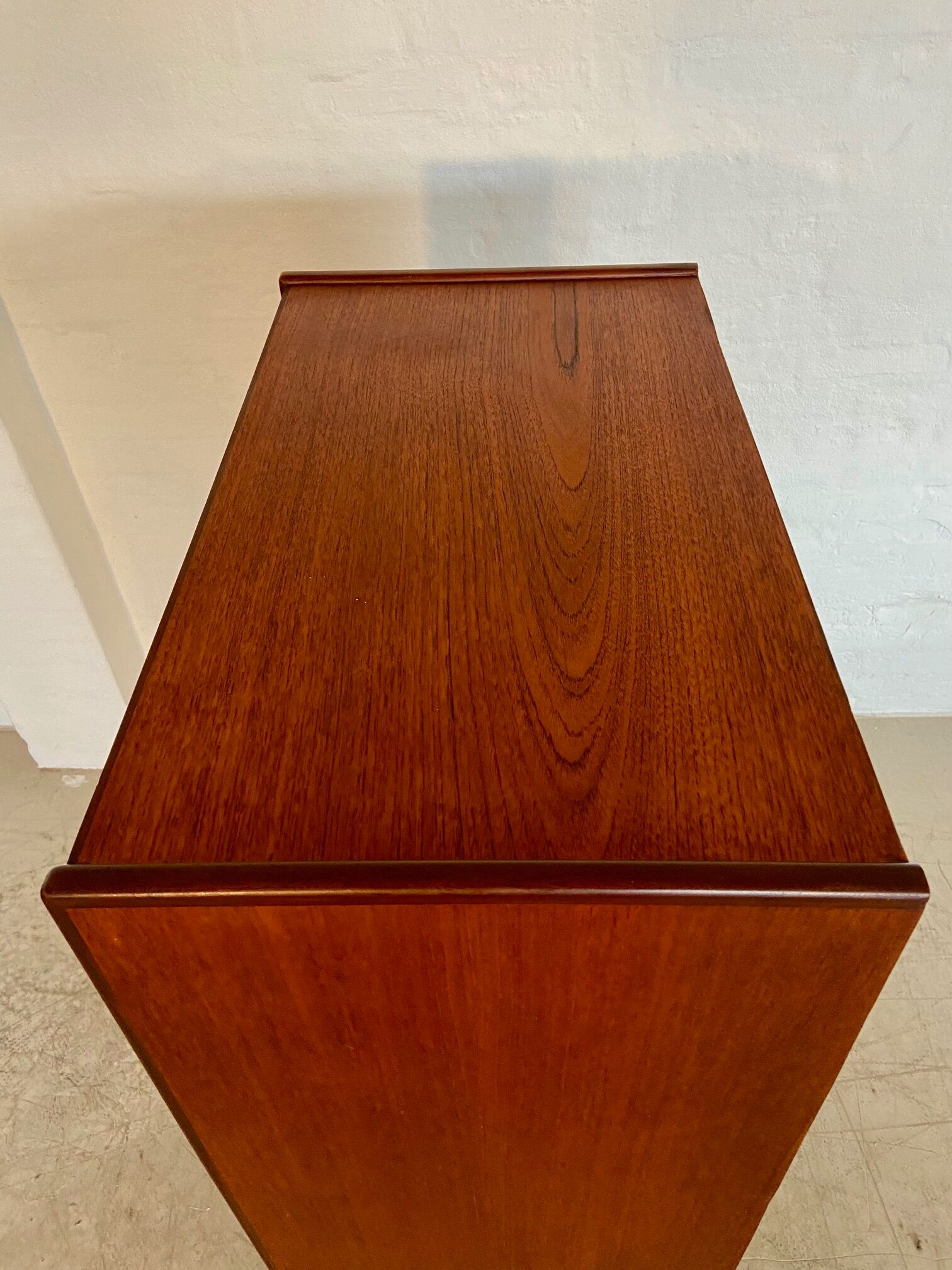 Vintage Danish mid-century teak tallboy chest of drawers 1960s