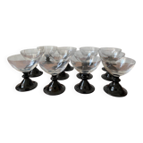Set of 12 retro dessert cups