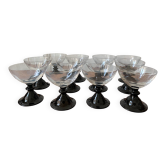 Set of 12 retro dessert cups