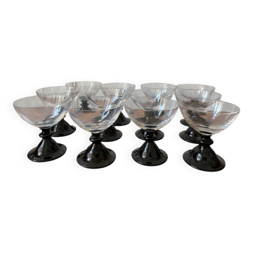 Lot de 12 coupes à dessert rétro