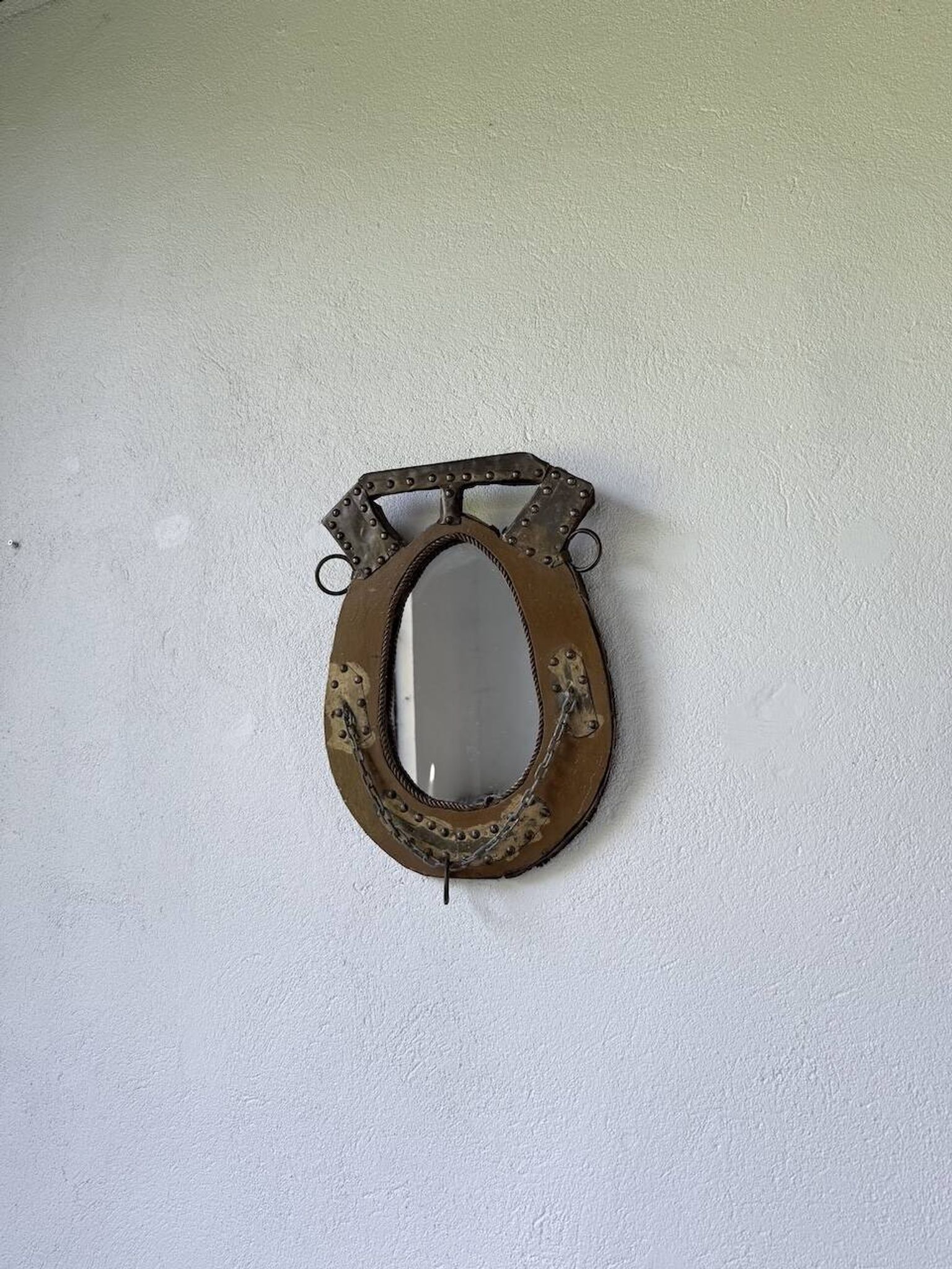 Brutalist handcrafted mirror "horse"