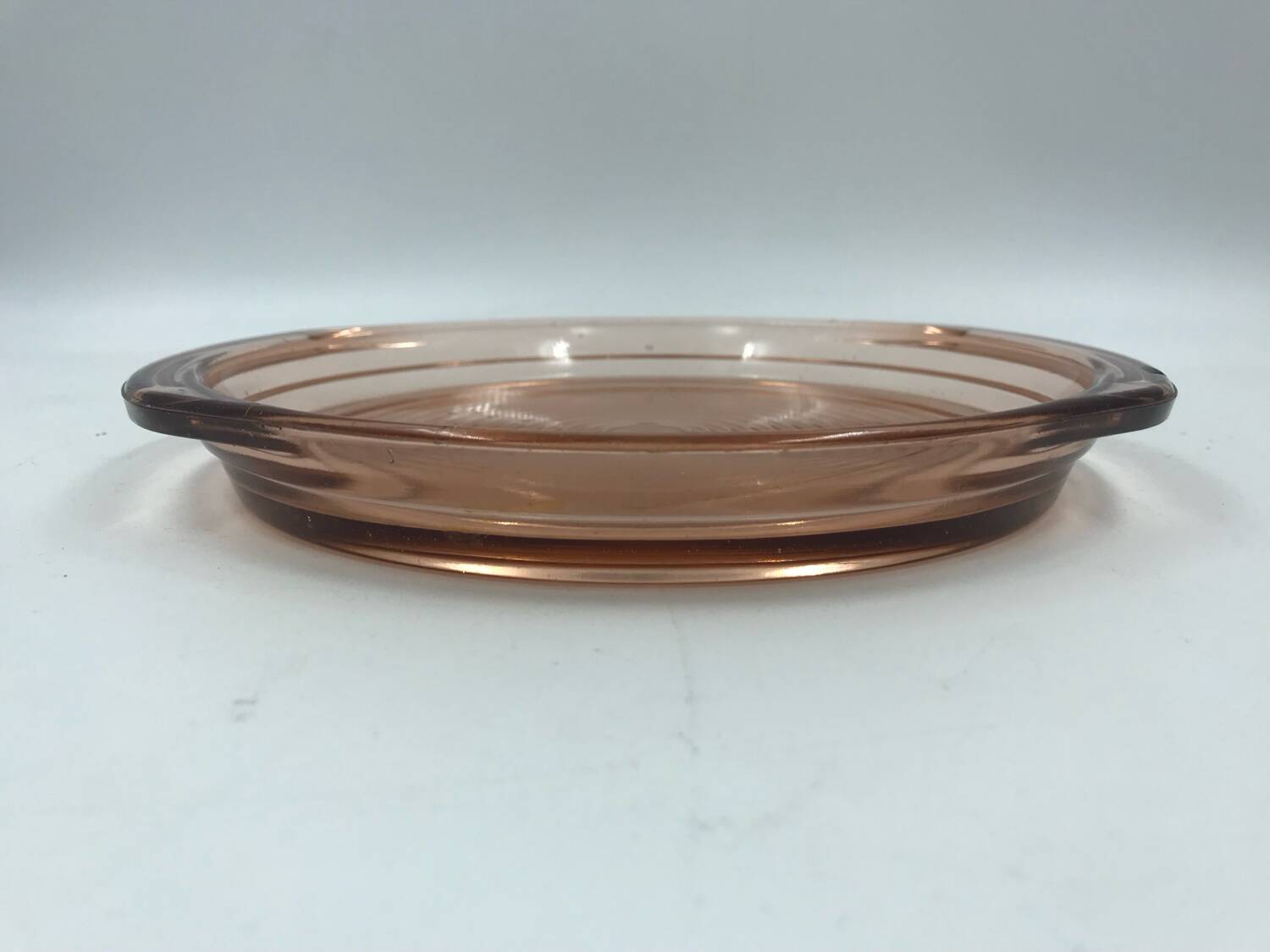 Pink glass platter