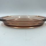 Pink glass platter