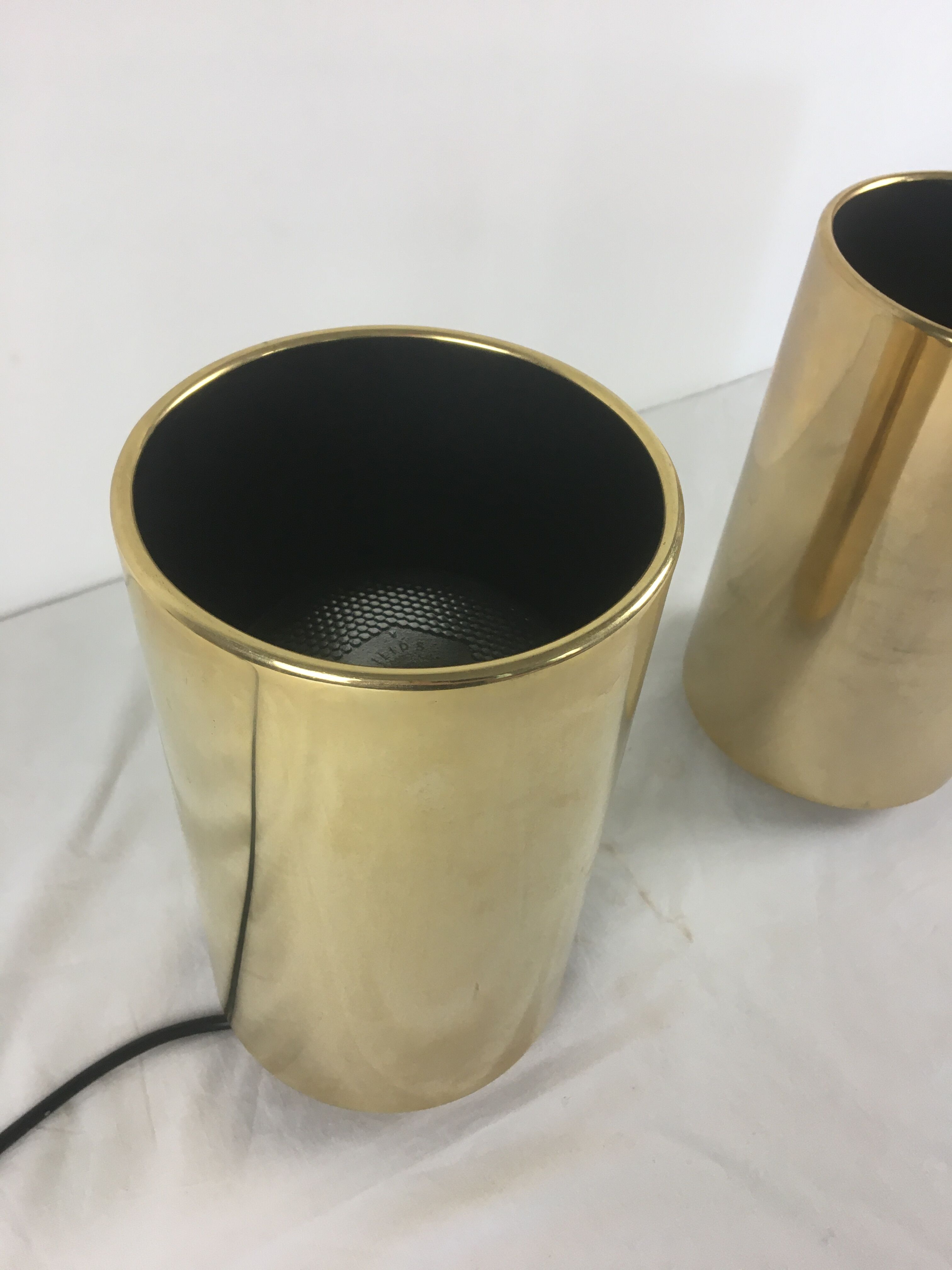 Pair of table lamps in brass model corfu by Roger Nathan