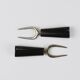 Carl Aubock Pair Forks, Horn, Brass, Leather Holder, Corn Cob Skewers 1930s