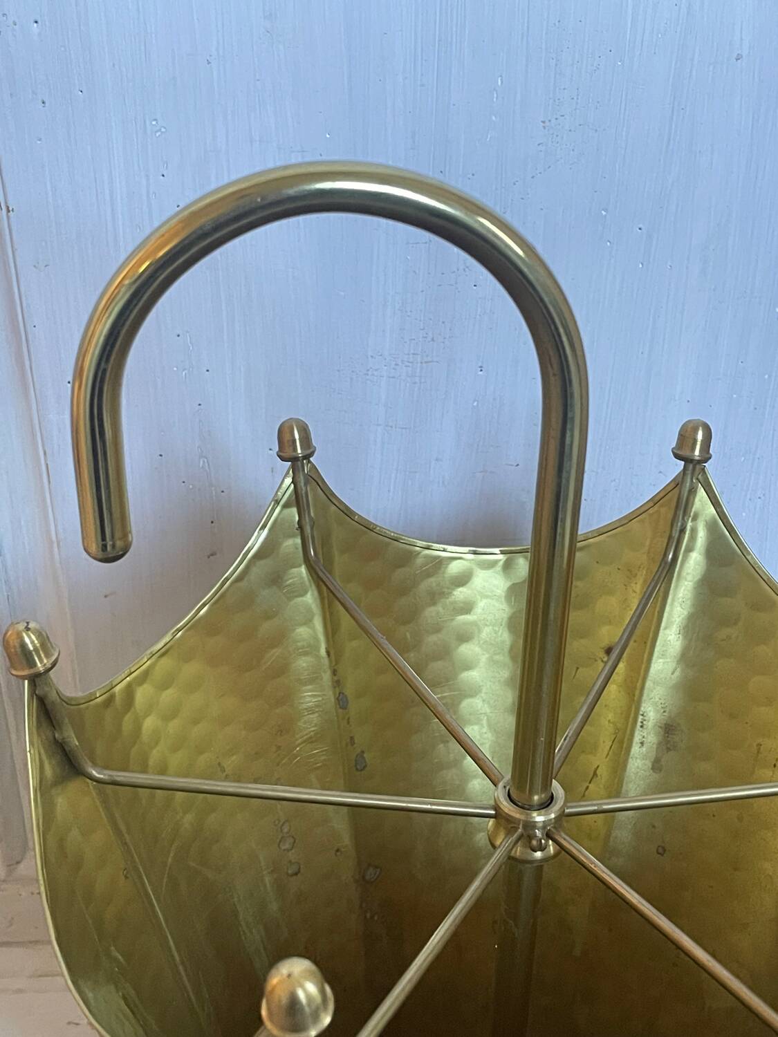 Vintage brass umbrella stand