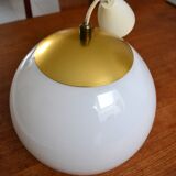 White opaline suspension and gilded brass from the 1960s.