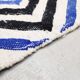 Moroccan Berber kilim blue, black and ecru 2.45x1.43m