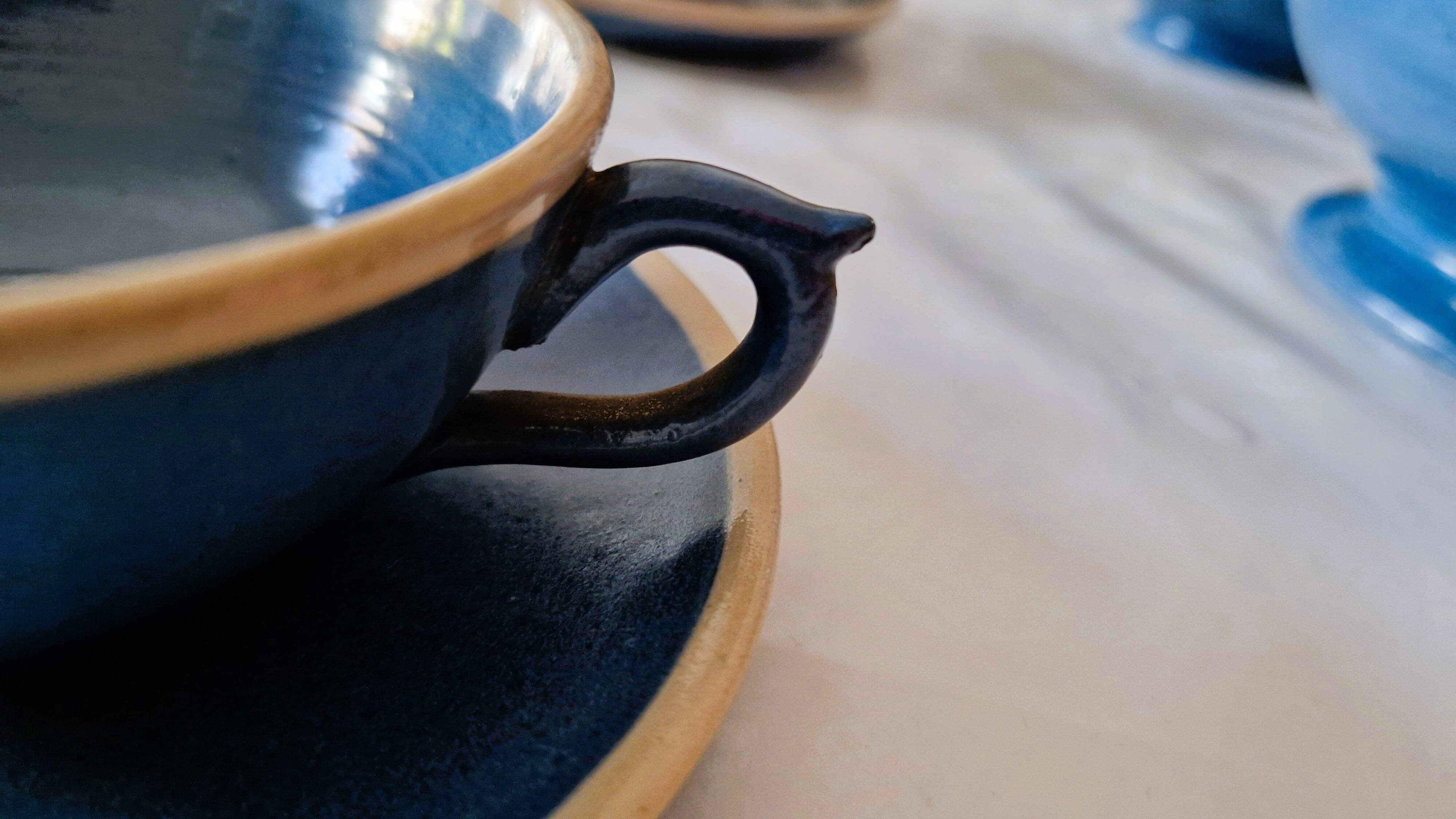 Ceramic tea service from the Pichon factory - Uzès