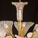 Elegant Murano Candlestick Iridescent Leaves