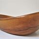 Large fruit cup in vintage carved solid walnut