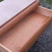 Vintage oak chest of drawers with splayed legs and 4 drawers, circa 1950