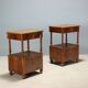 Pair of Louis-Philippe bedside tables in walnut.